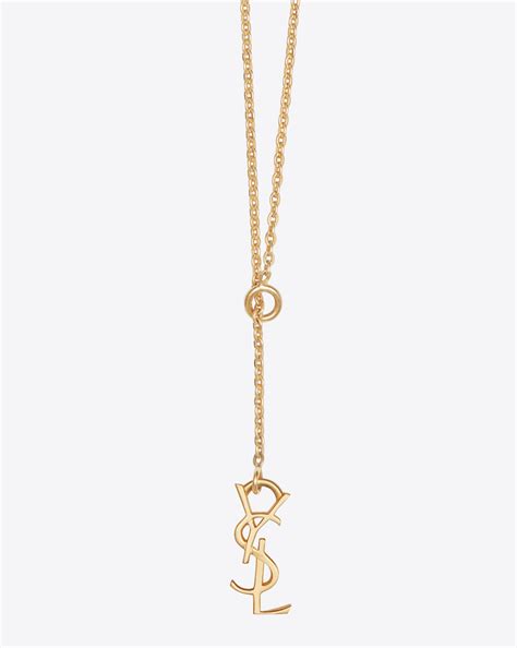 ysl kette gold|Shop Metallic Saint Laurent Online .